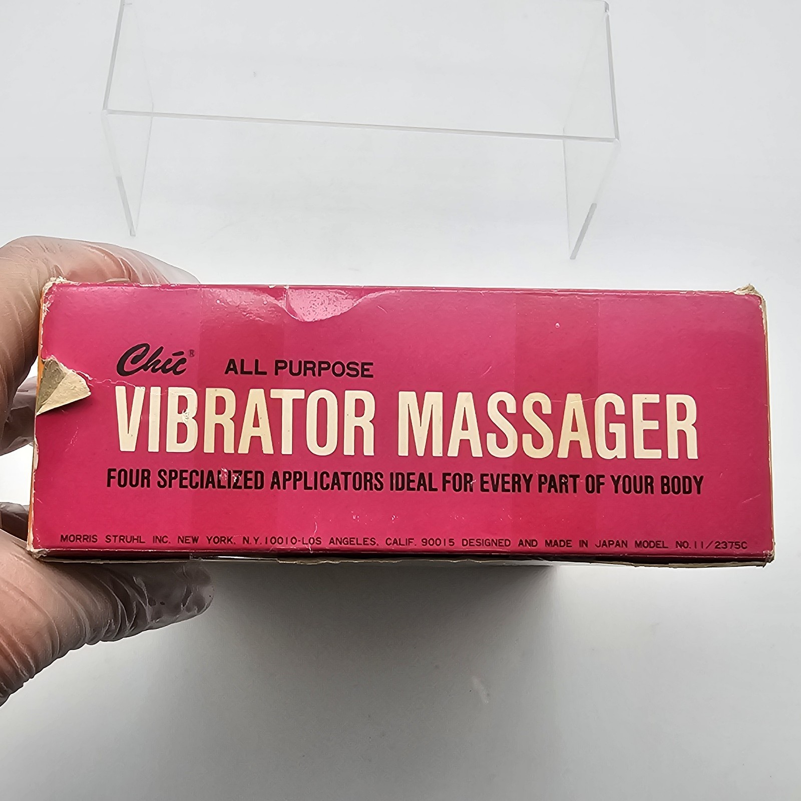 Chic Vibrator Body Massager 3 Attachments Original Box Japan Parts Not Working