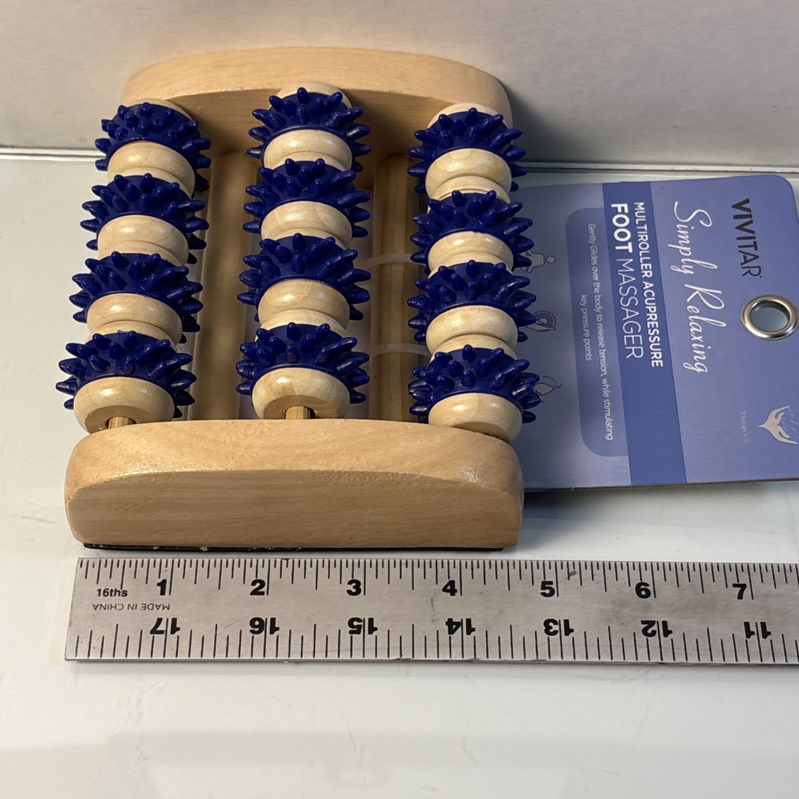 Vivitar Simply Relaxing Multroller Acupressure Foot Massager Wood