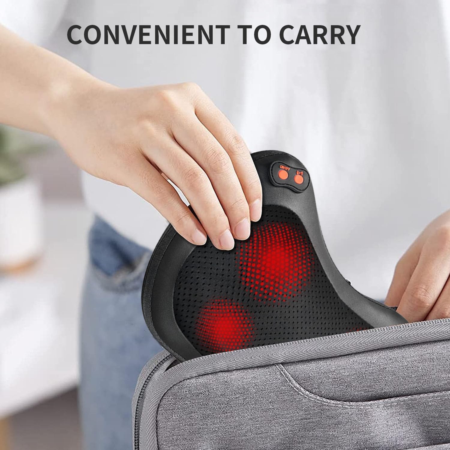 Shiatsu Neck Shoulder Back Massager Pillow with Heat Deep Tissue Pain Relief