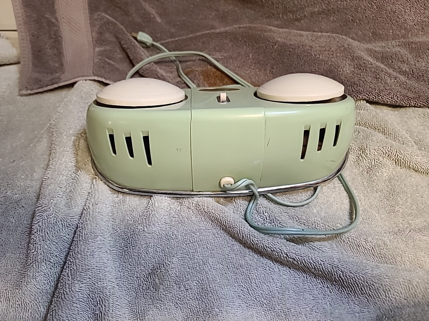 Vintage Dr Scholls Electric Vibrating Foot Massager No.411 Beige White