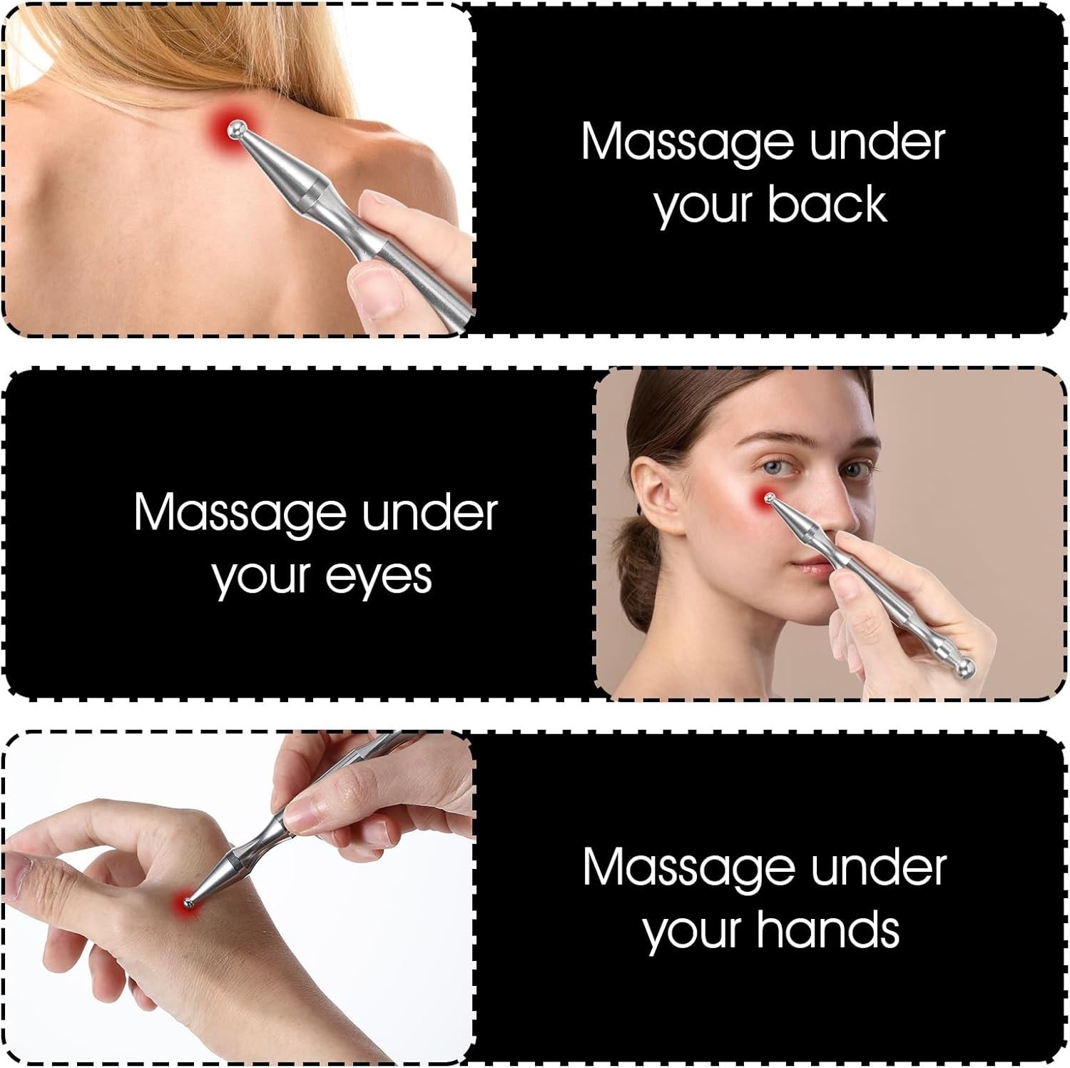 Acupuncture Pen,1 Pcs Stainless Steel Deep Tissue Massager Tool Dual Head…
