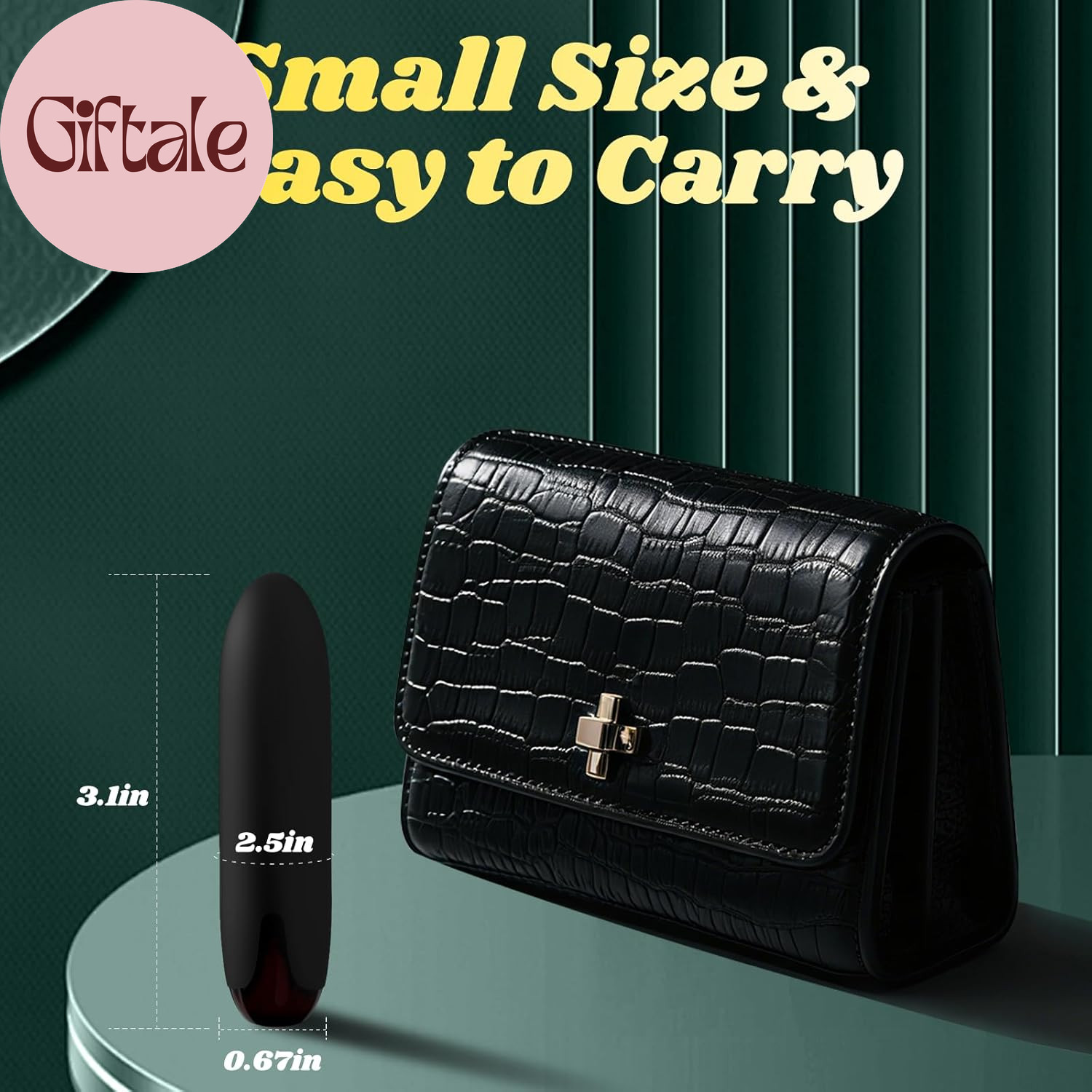 Mini Bullet Vibrator for Women, Waterproof Mini Clit Vibrator with 10 Modes, Ful