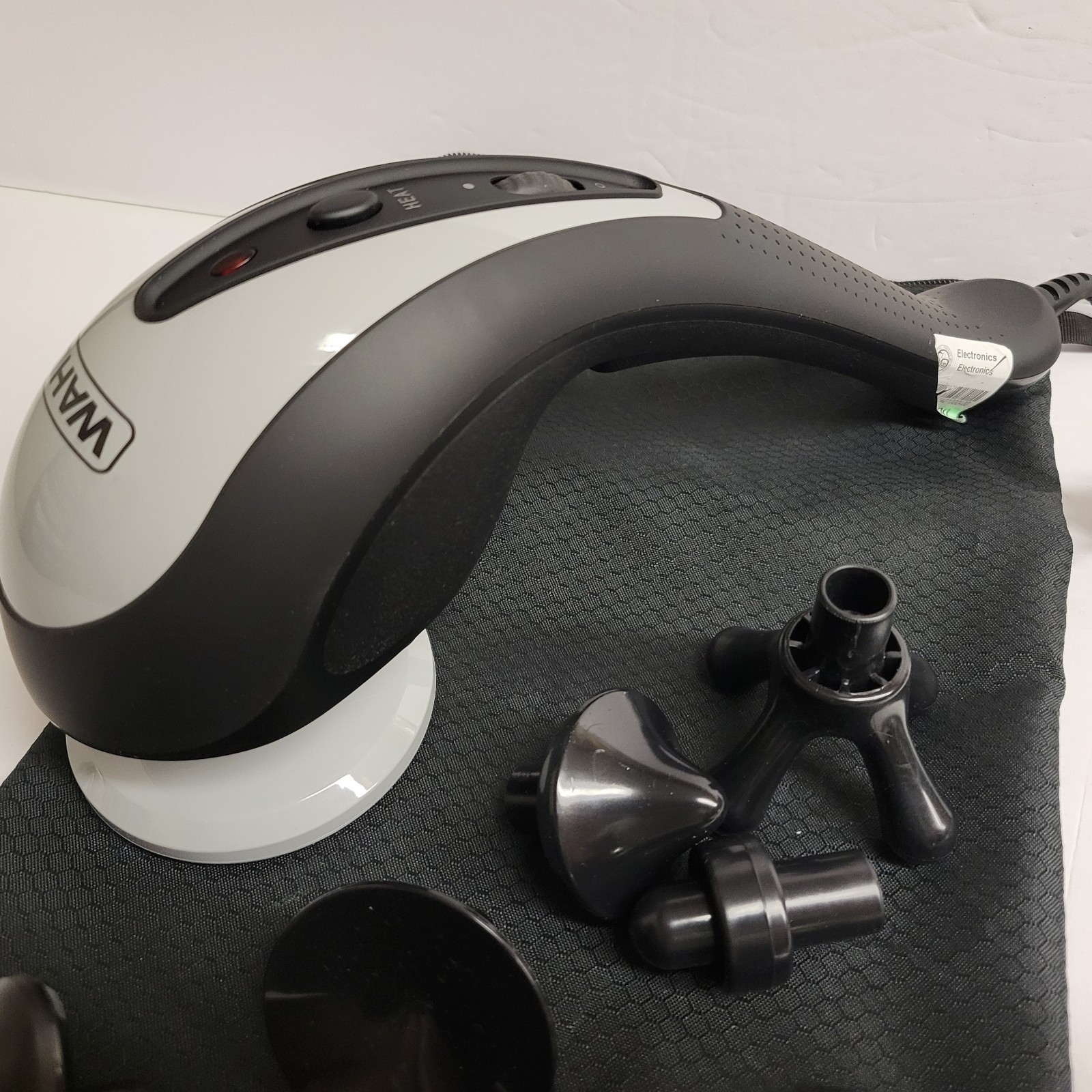 WAHL DEEP TISSUE PERCUSSION MASSAGER WITH HEAT– 8 ATTACHMENTS AND BAG (4212)
