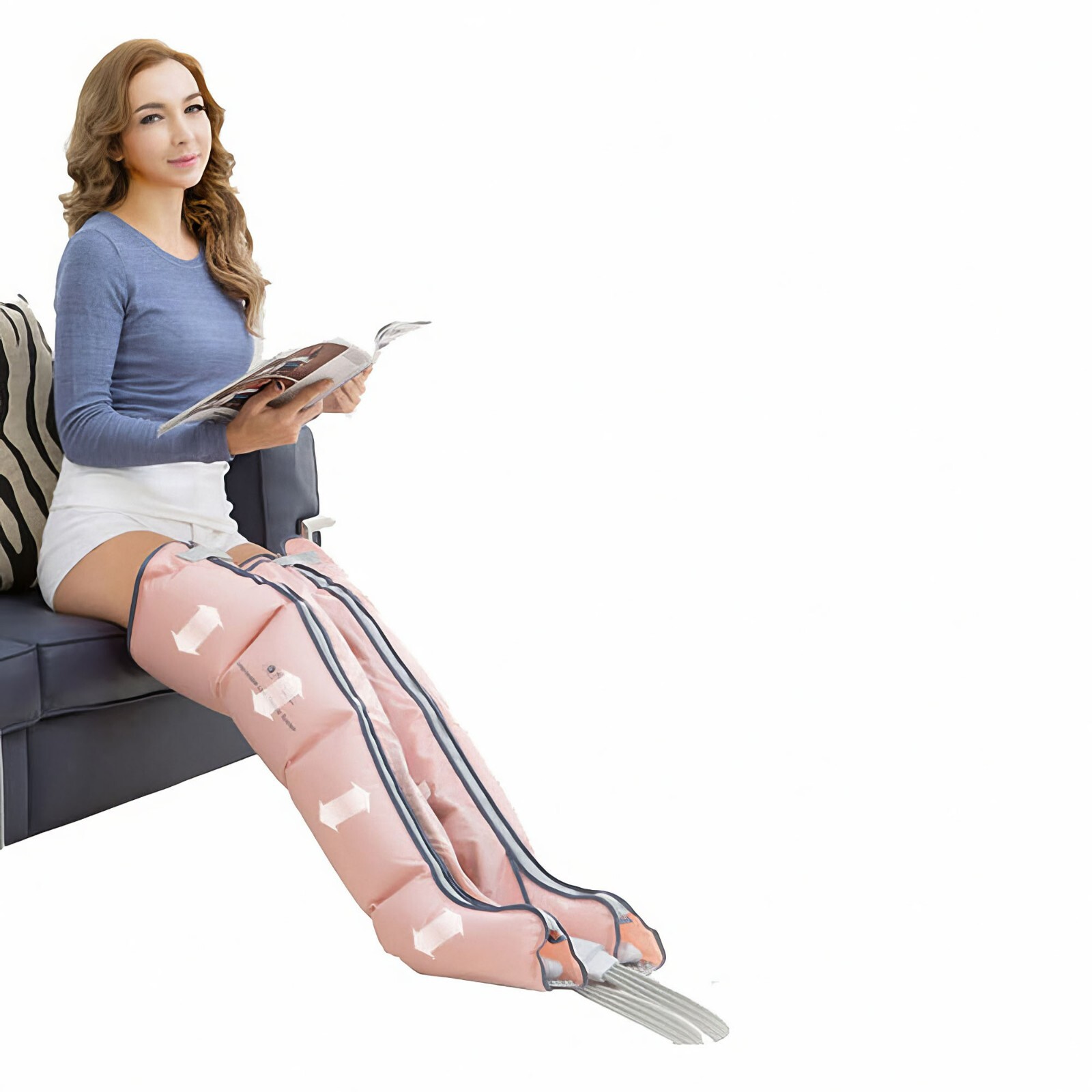 Wonjin Queen Q2300 Air Compression Massager 2 Cuffs Same Time Use Leg Arm Waist