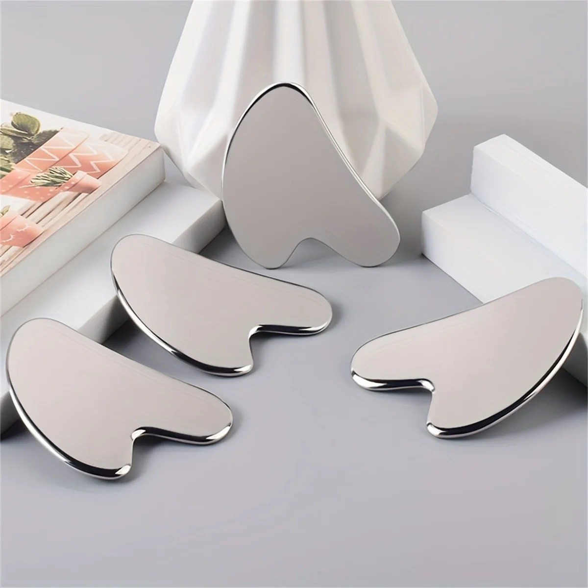Stainless Steel Gua Sha Facial Tools Guasha for Face Metal Gua Sha Tighten Skin