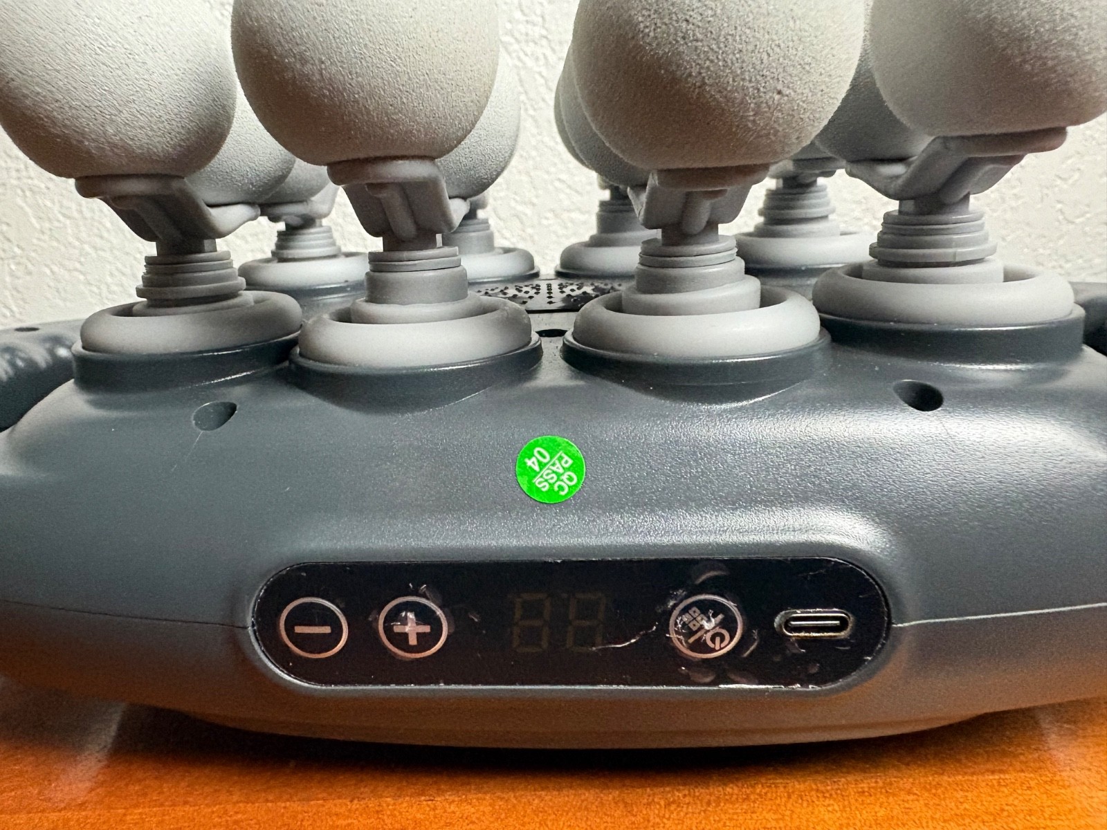 Rechargeable Multi-Head Deep Tissue Body Massager – Portable Gray/Silver