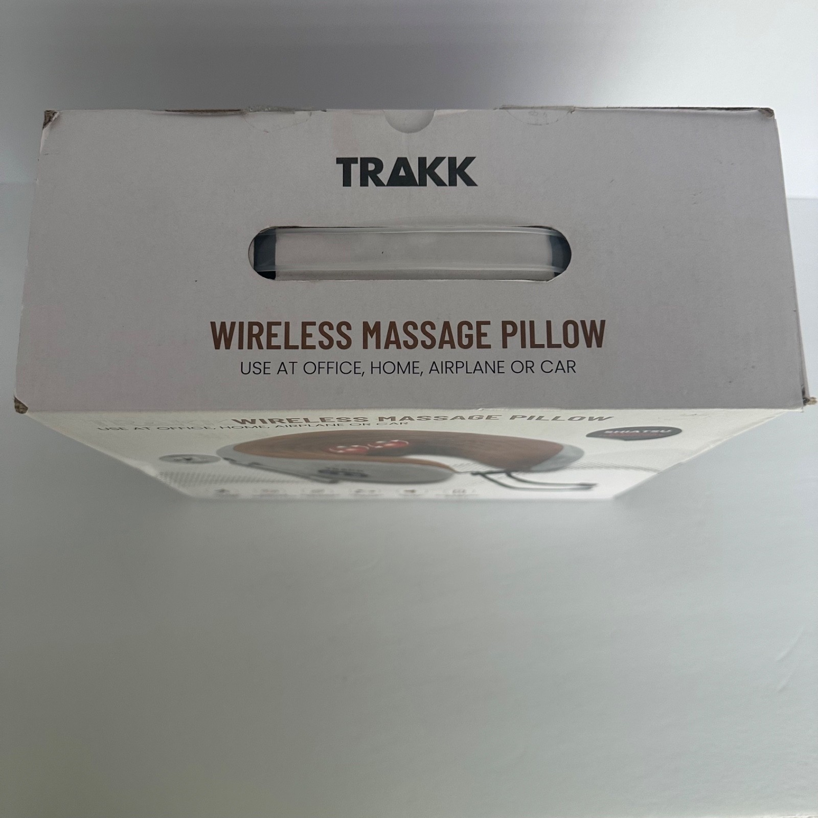 TRAKK Wireless Shiatsu Massage Kaki Neck Pillow Rechargeable Travel Massager