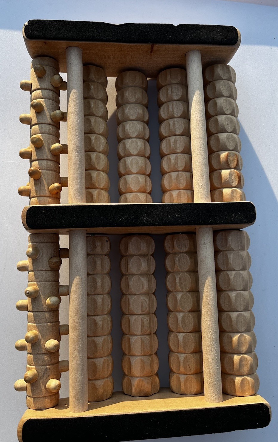 TheraFlow Manual Wooden Foot Massager Roller Board, Rolling & Acupressure