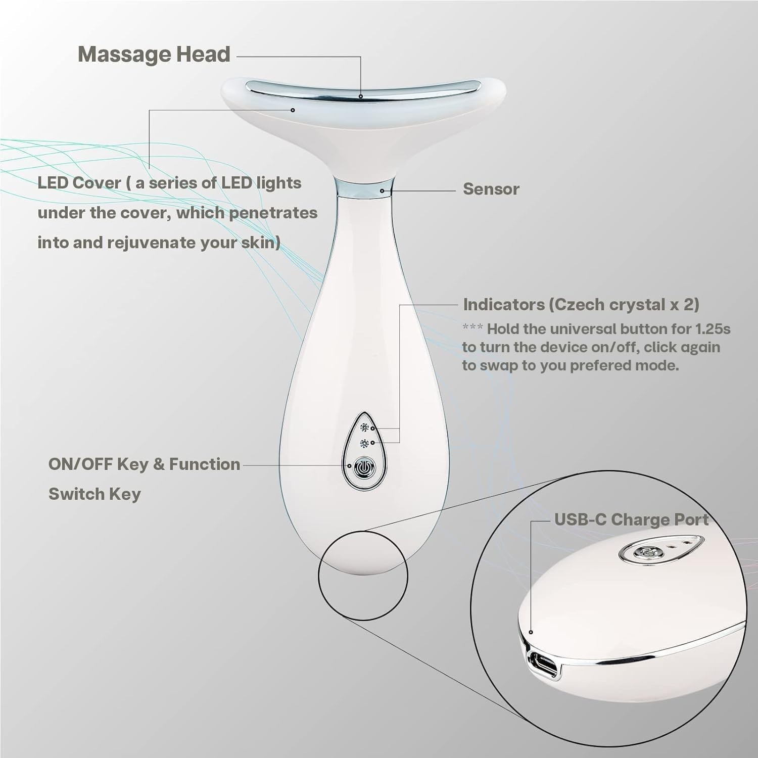 Portable Skin Rejuvenation Device with Adjustable Vibration – For All Skin Types