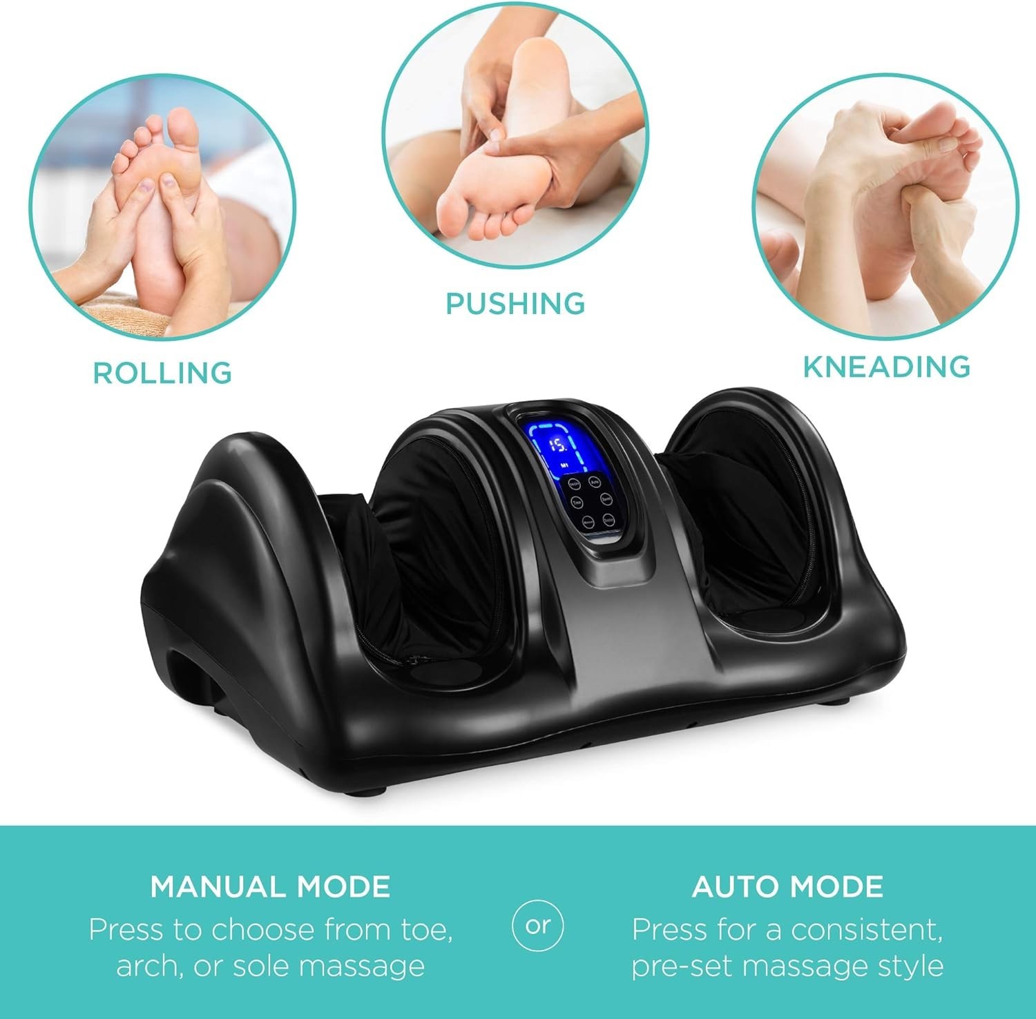 Shiatsu Foot Massager for Pain Relief, Plantar Fasciitis, Neuropathy, Blood Circ