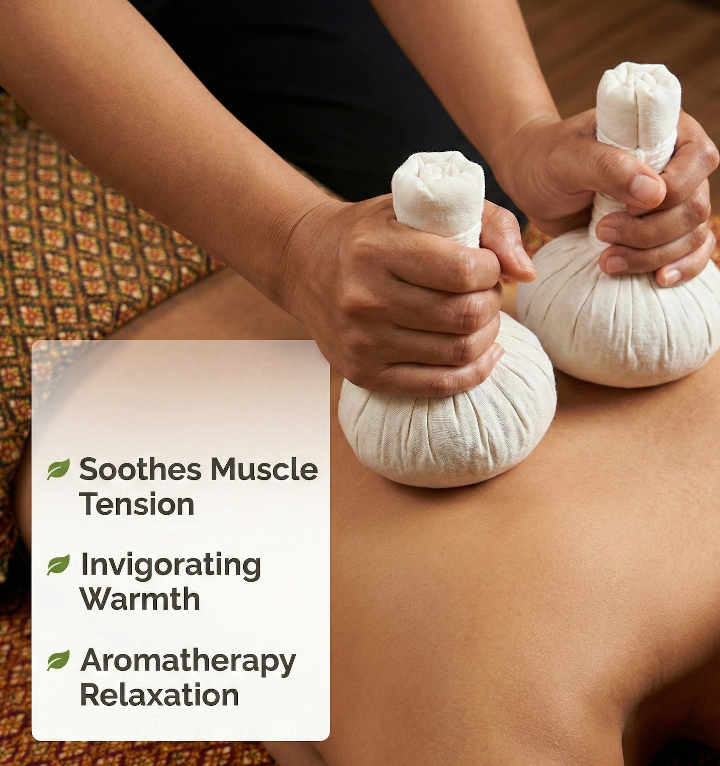 Traditional Thai Herbal Compress Ball | Natural Luk Pra Kob Steam Pack for Face