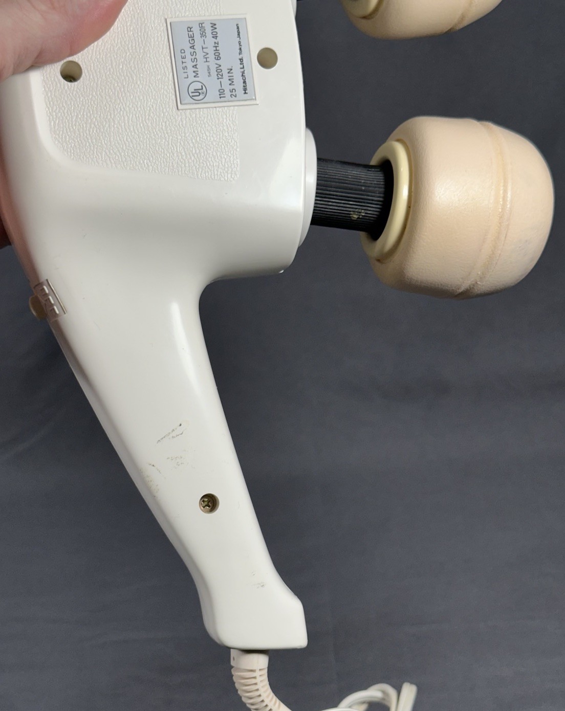 Hitachi HVT-350 Massager Dual Twin Heads Electric 2 Speed Vintage Tested Japan