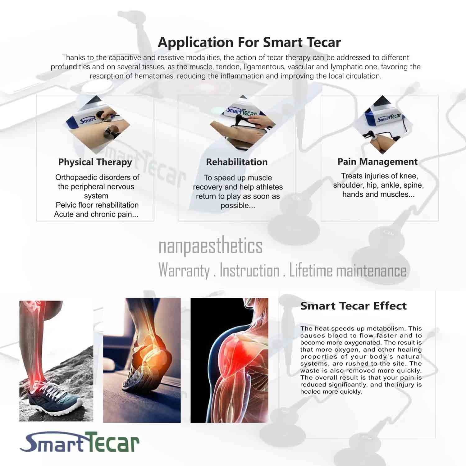 Professional Smart Tecar Therapy Machine Physiotherapy Body Massage Pain Relief