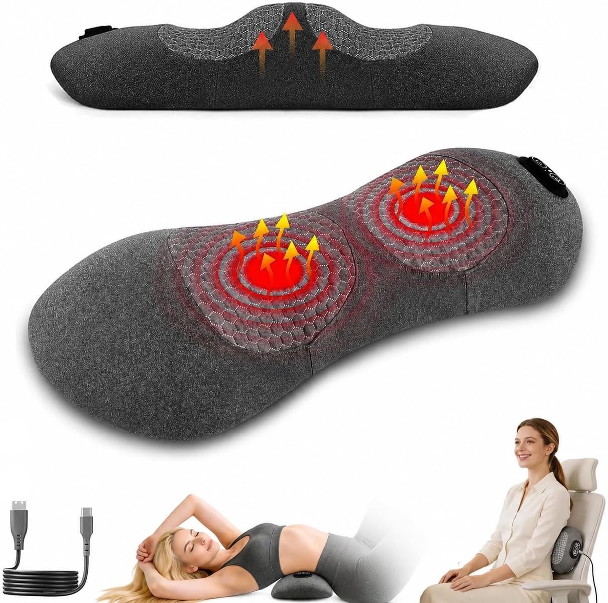 Therava 3-In-1 Back Massager Spine Triple Fusion Electric Back Massager