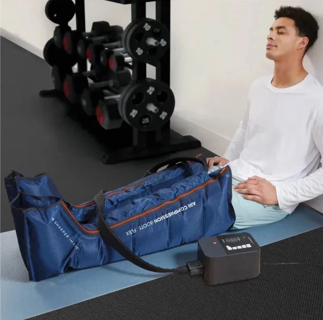 SM/MED – Sharper Image Powerboost Air Compression Boots Electric Leg Massager