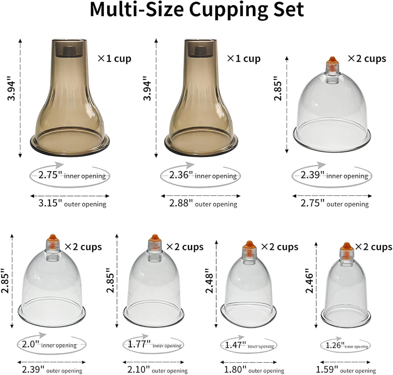 12 Pcs Cupping Therapy Set Professional Massage Kit Back Muscle Pain Relief Body