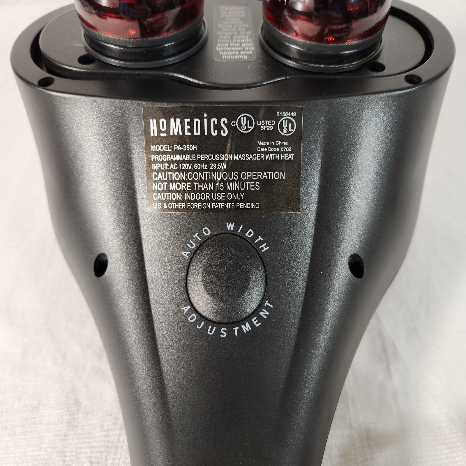 Homedics Percussion Massager + Heat Model PA-350H Programmable Hand Held SEE VID