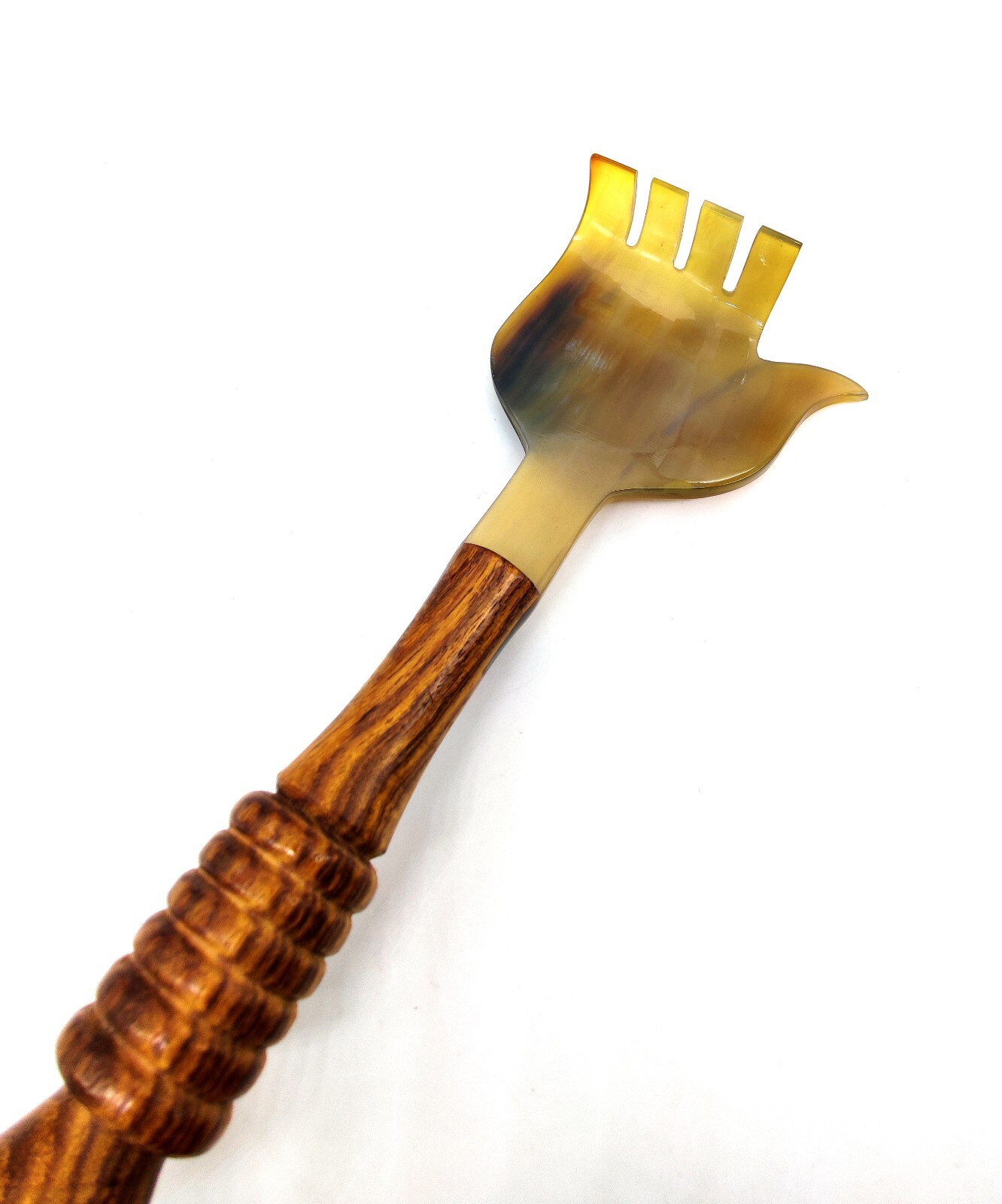 Ox Horn Back Scratcher Handheld Traditional Handcrafted Scratching Massage Stick