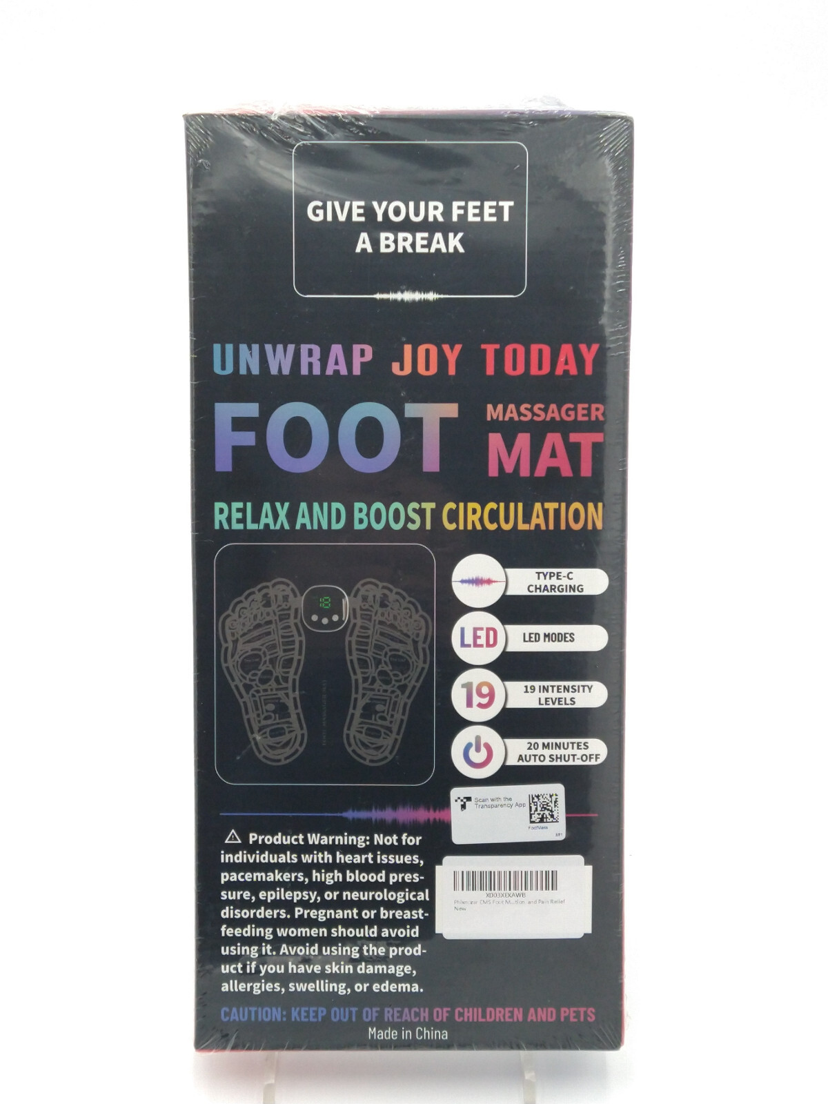 Foot Massager Mat with 8 Modes and 19 Intensity Levels New Sealed