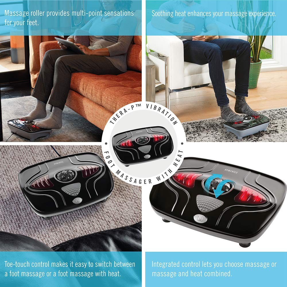 Homedics Vibration Foot Portable Foot Machine Soothing Heat Multi-Point