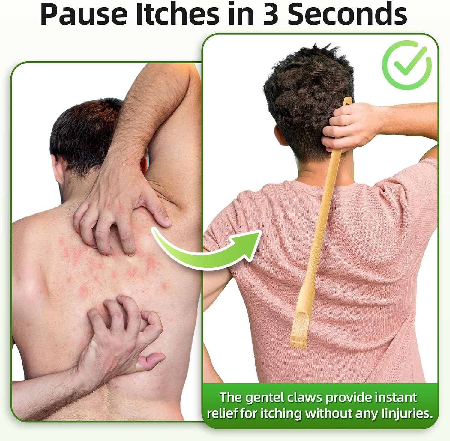 Natural Bamboo Back Scratchers – Perfect Itching Relief Gift – 16.5