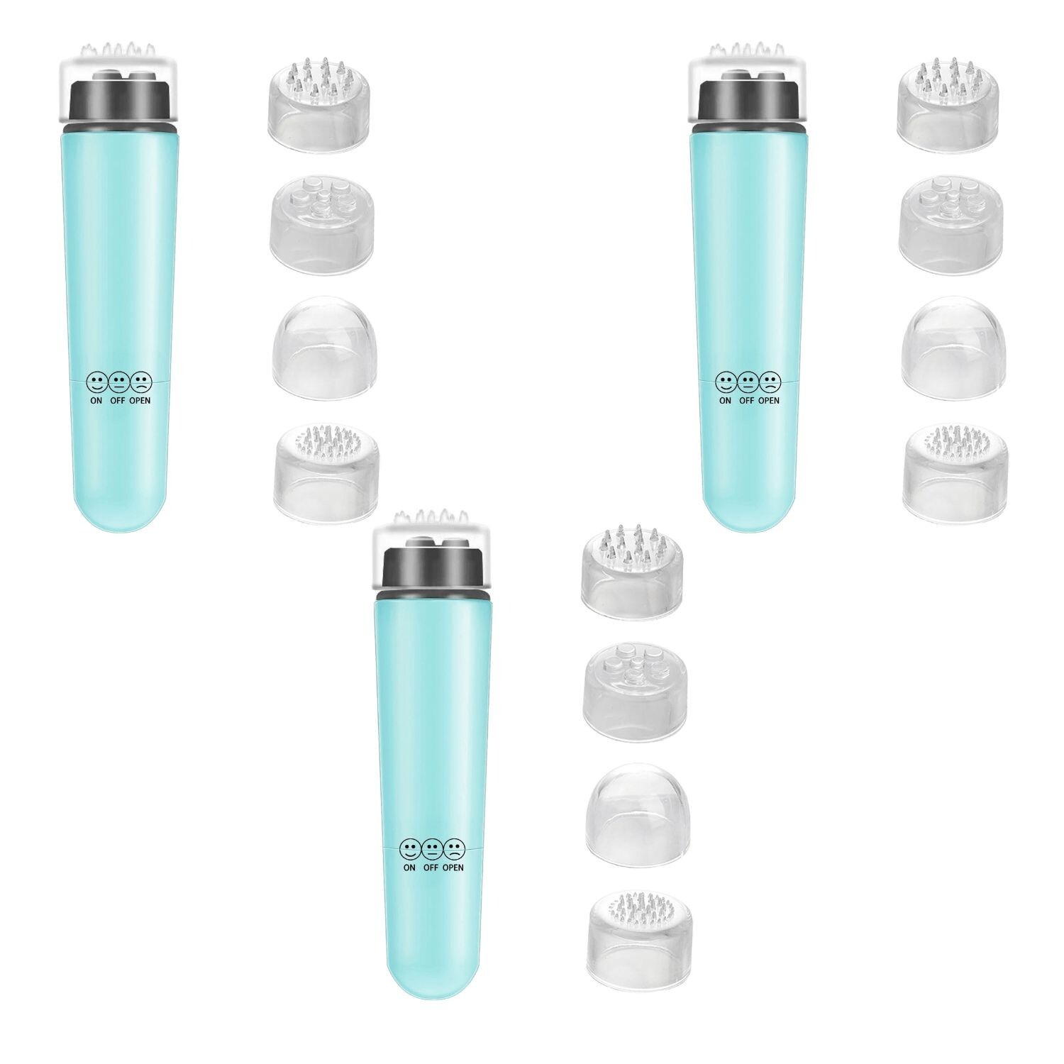 Lot of 3 Mini Massager Travel Massager Mini Massage Tool for Face Neck Back