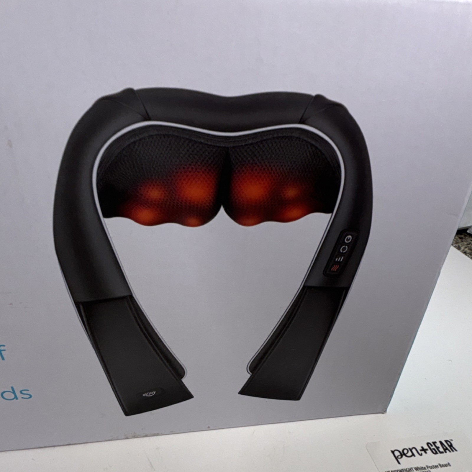 alljoy CAMA2101 Shiatsu Neck & Shoulder Massager Heat Therapy 3 Speeds Black