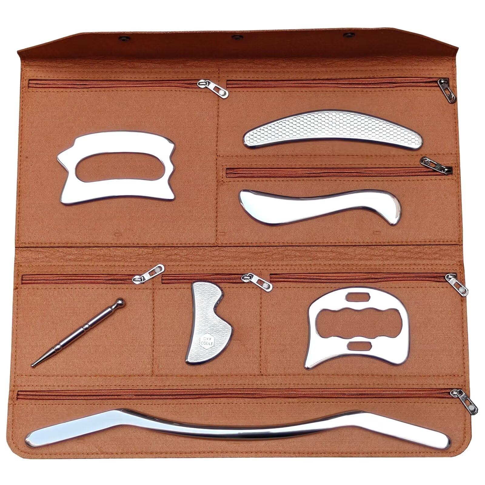 Muscle Scraper IASTM Tool Set 6 Stainless Steel Tools – Deep Tissue Massage Kit