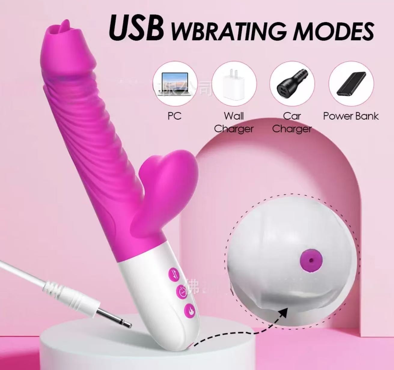(2 pcs) Lady Magic Wand Personal Massager Vibrator Neck Body Massage Multi-Speed