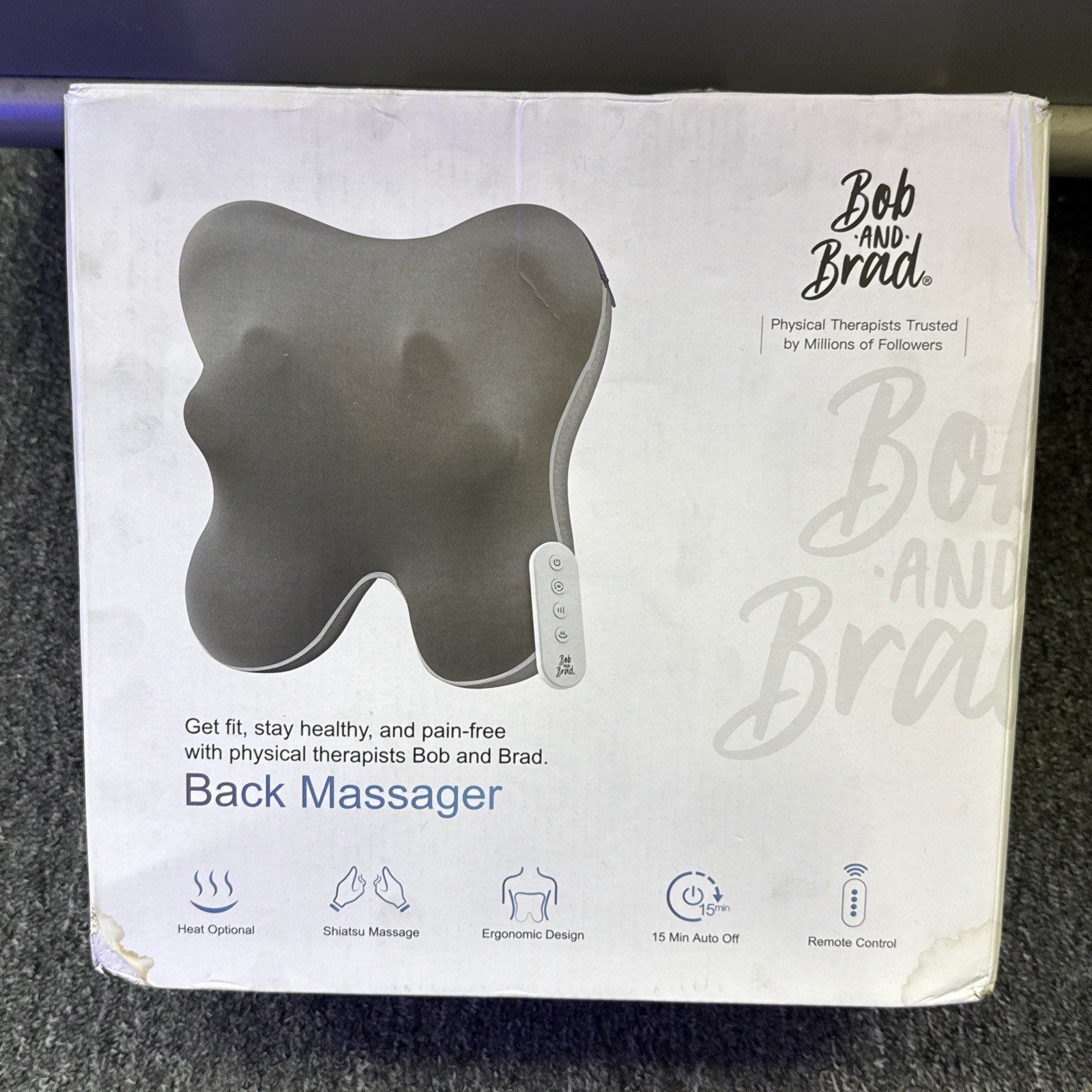 Bob and Brad Shiatsu Neck&Shoulder Back Massager with Heat, Massage Seat Cushion