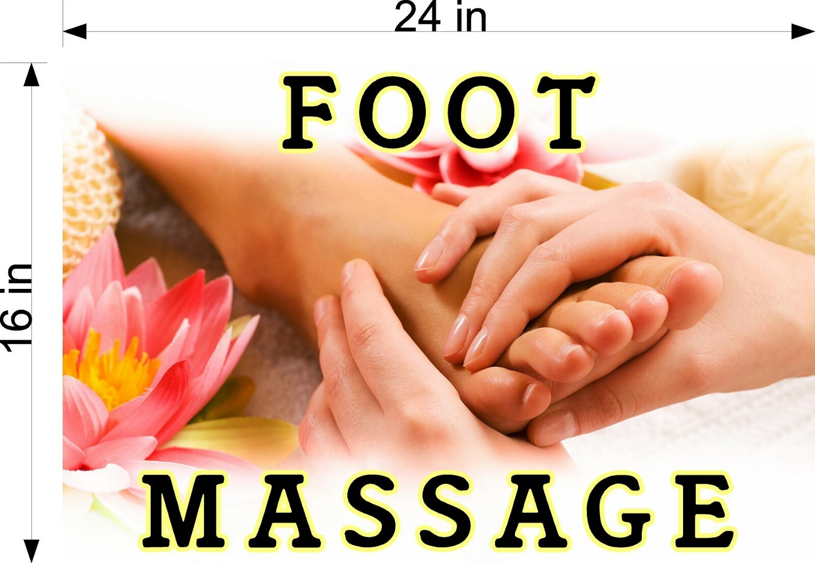 Massage 04 Photo-Realistic Paper Poster Sign Matte Non-Laminated Foot Horizontal