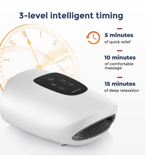 Cordless Electric Hand Massager Arthritis & Carpal Tunnel, 6 Levels Heat