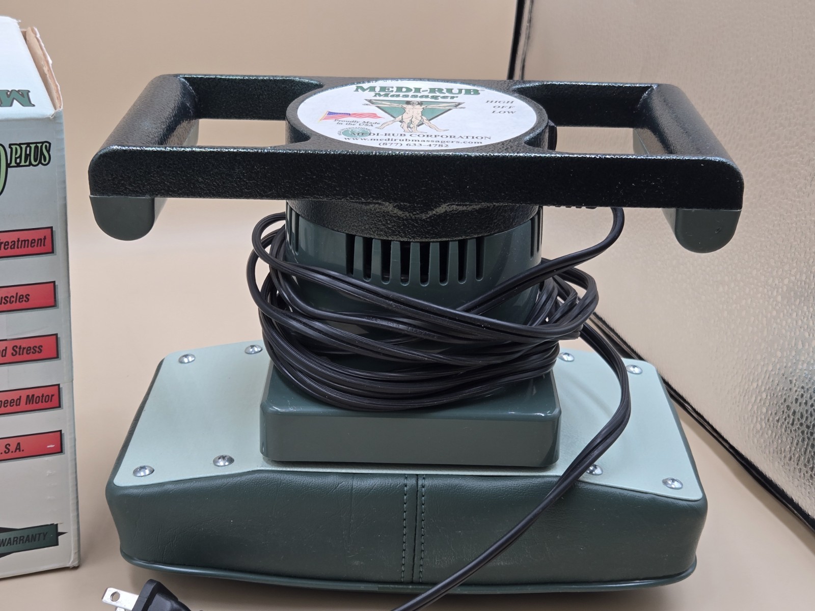 Medi-Rub Massager 2000 Plus 2 Speed Full Body Chiropractic TESTED EXCELLENT