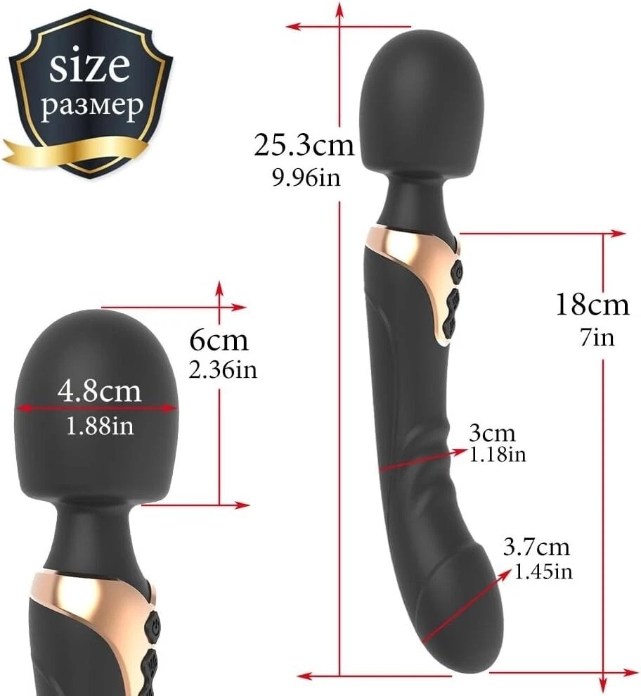 Upgraded Powerful Massager Wand Handheld Heated Vibrating Massage Full Body US