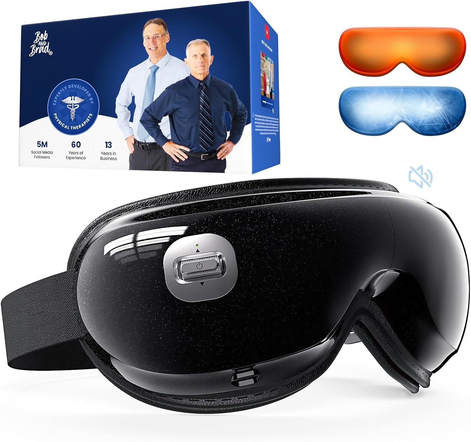 Bob and Brad Smart Eye Massager with Remote Relax Heated Mask FSA/HSA Eligibe