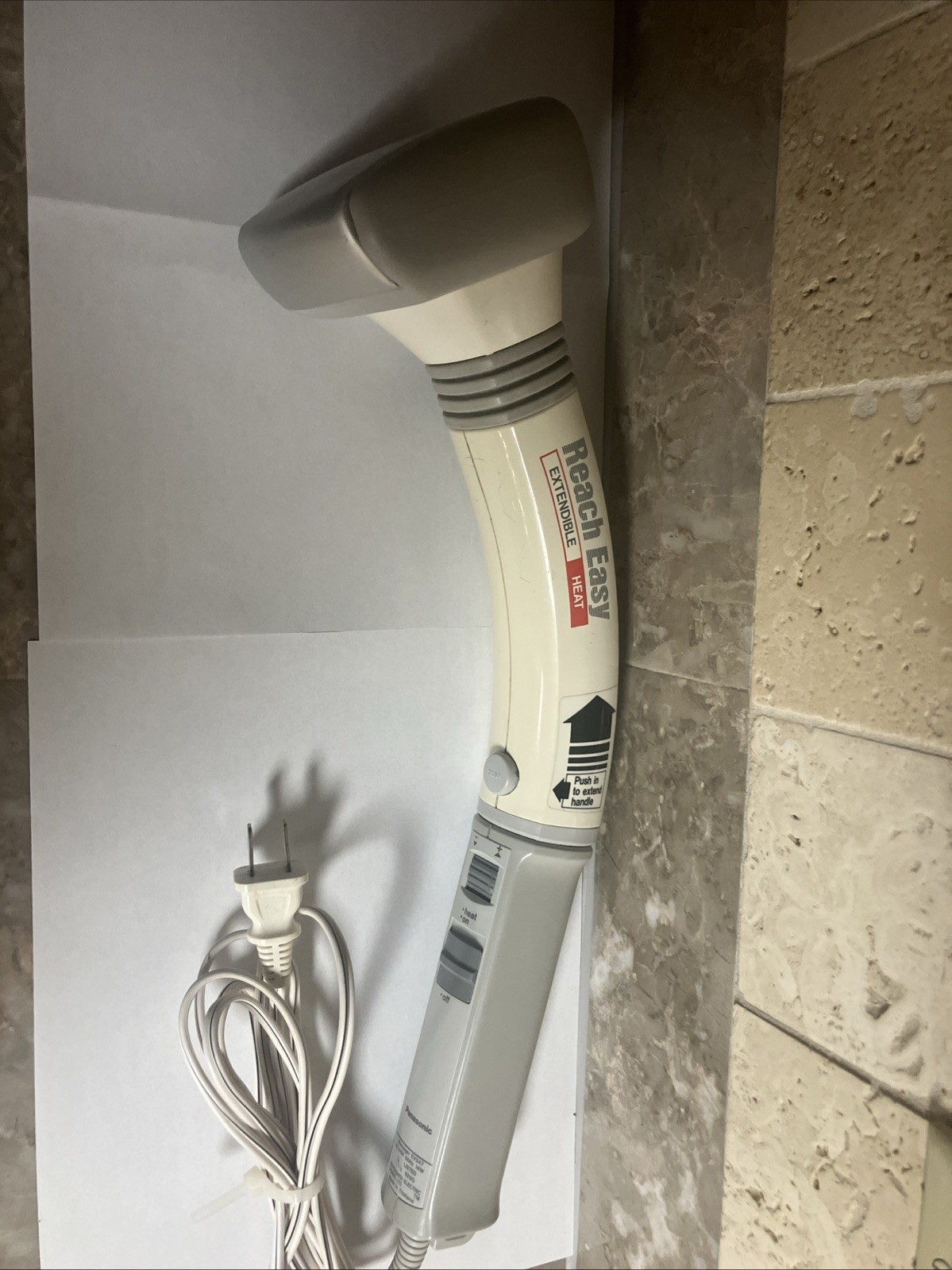 Panasonic EV247 Reach Easy Handheld Massager Heat Variable Speed Tested