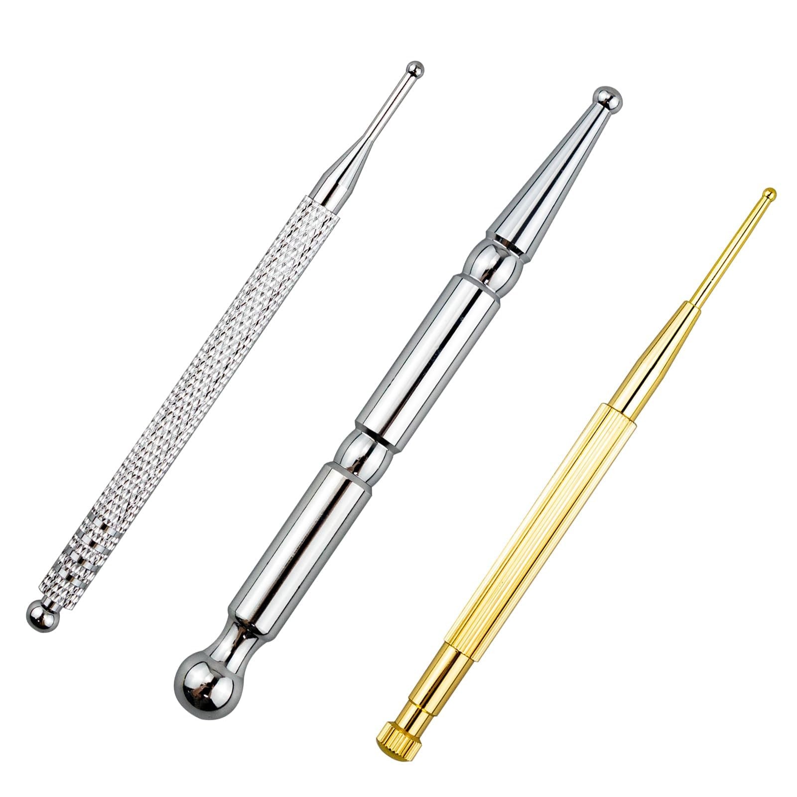 lygchii 3PCS Massage Tools, Manual Acupuncture Pen, Stainless Steel Acupressu…