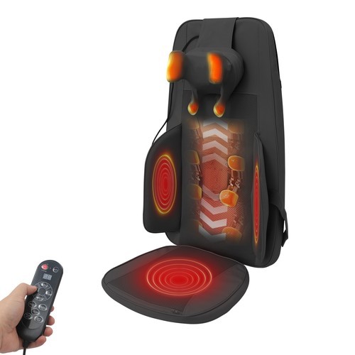 5-Levels Corded Neck Back Massage Device Electric Back Massager Chair with Heat