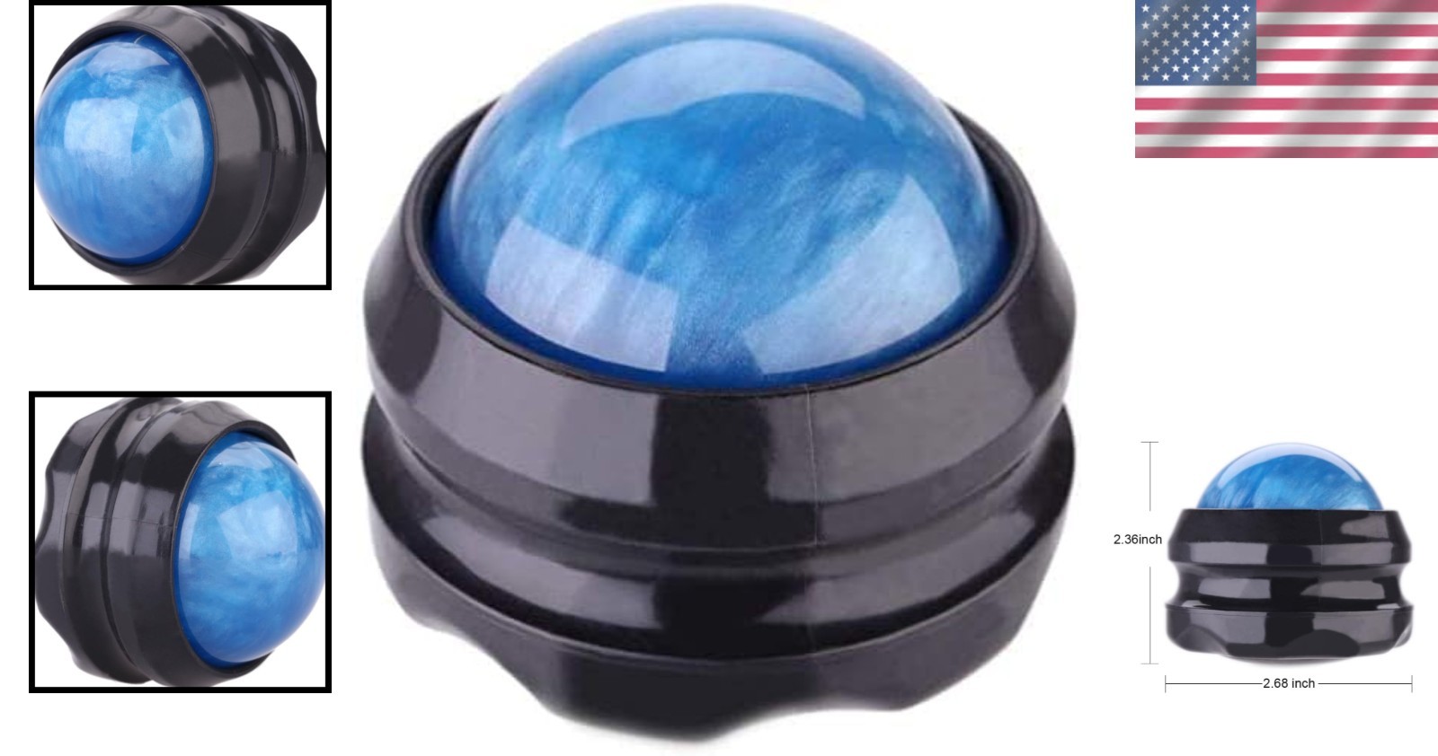 360-Degree Manual Massage Ball for Ultimate Pain Relief & Relaxation – Blue