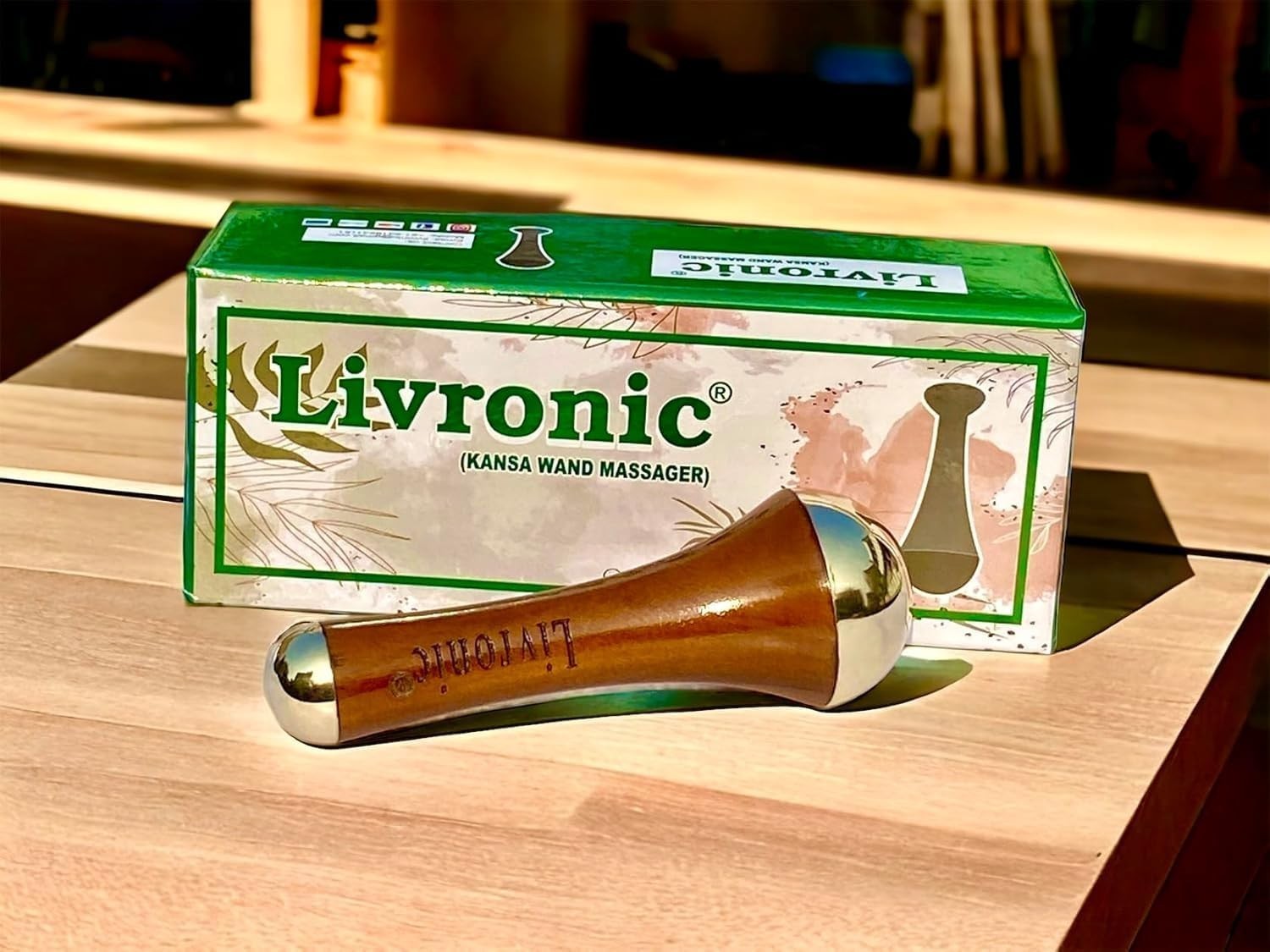 Livronic Ayurvedic Dual Kansa Wand massager | Both Side Bronze Cap Facial,Neck