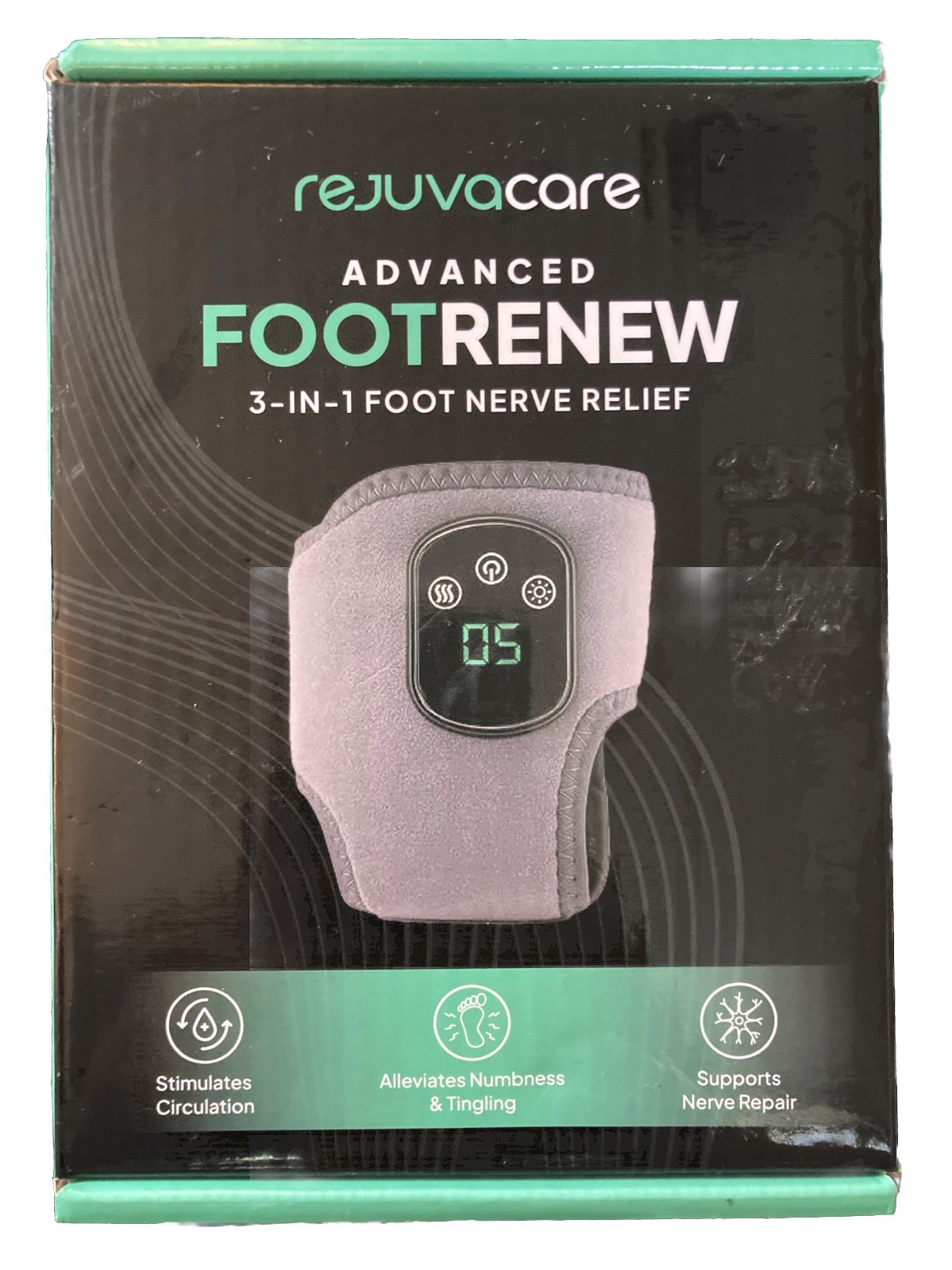 NEW Rejuvacare Advanced FootRenew 3-in-1 Foot Nerve Relief Wireless Rechargeable