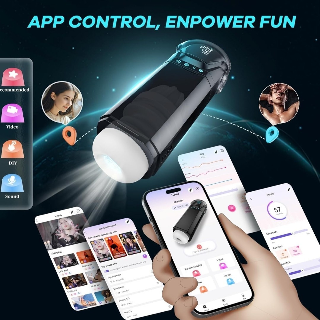 Male Personal Massager-Pump Toy With APP Control Adult 3D Visual Screen