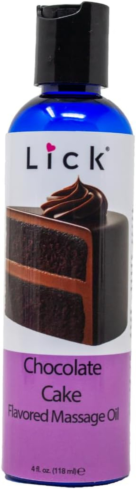 Lick Chocolate Cake Decadence Flavored Massage Oil – Edible, Luxurious, Body