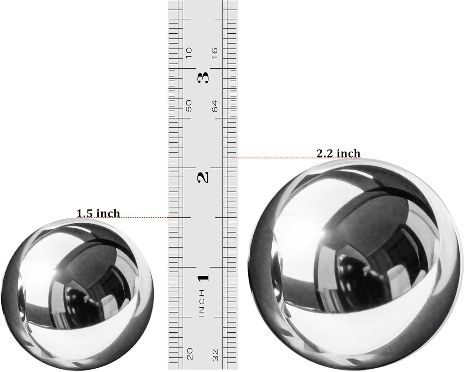 Roadtofree 2.1-inch Stainless Steel Baoding Balls Chinese Health Balls for Ha…