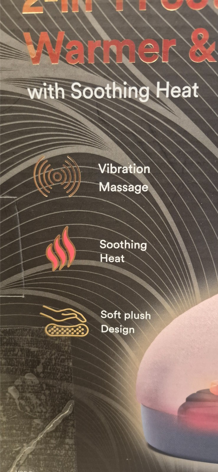 Homedics 2 In 1 Foot Warmer & Massager/Vibration MASSAGE SOOTHING Heat