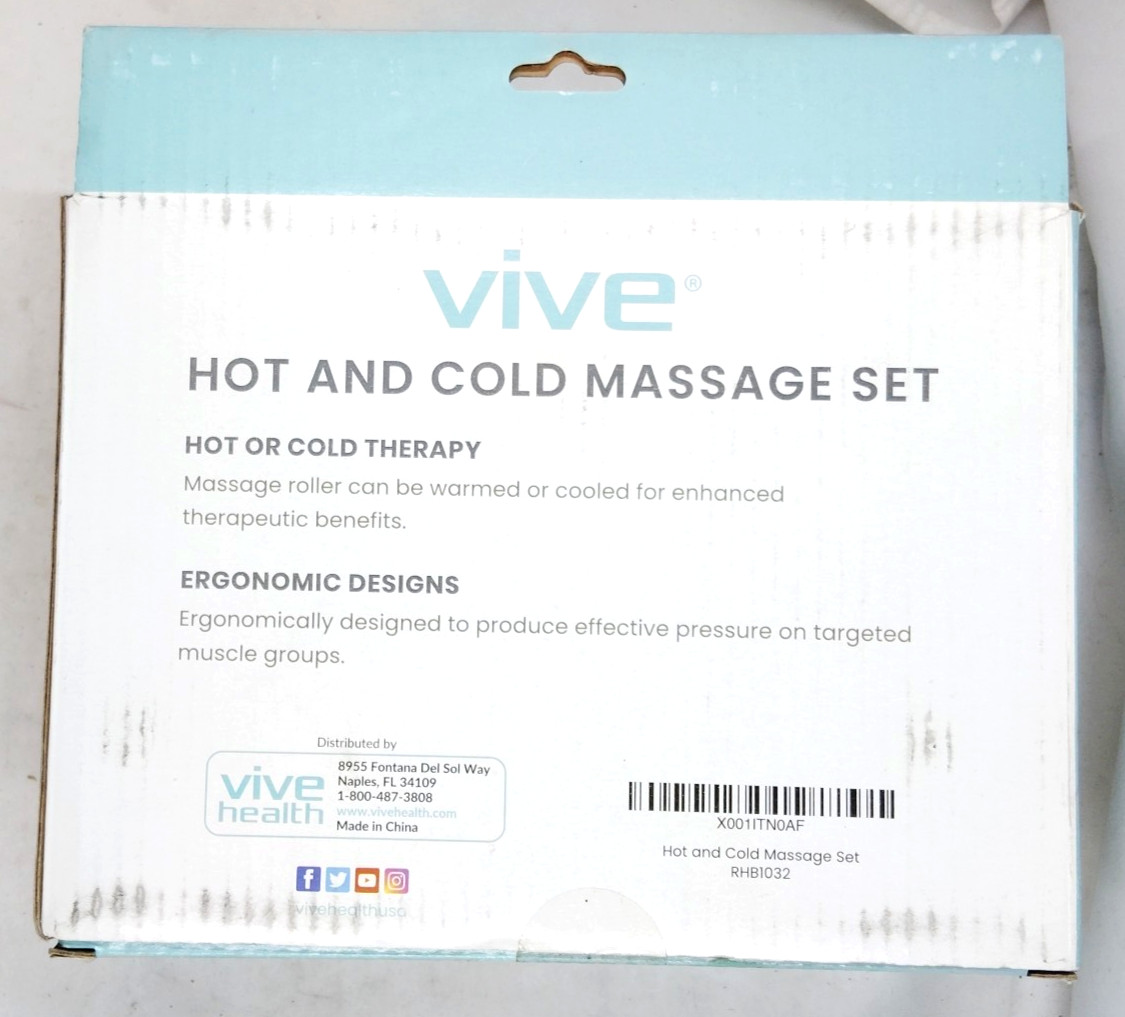 FOOT MASSAGER Vive Hot And Cold Set – 1 Roller, 3 Balls Spiked/studded/smooth