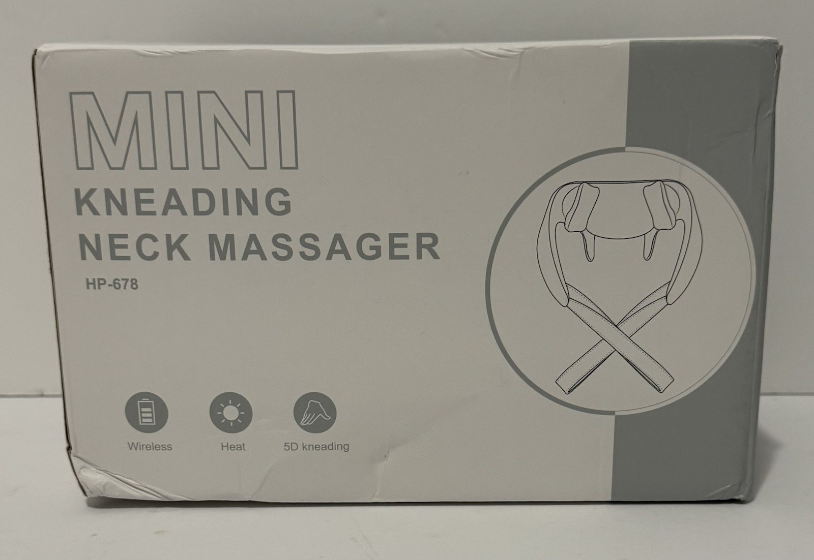 Wireless Heated Mini 5D Kneading Neck Massager HP-678, Beige