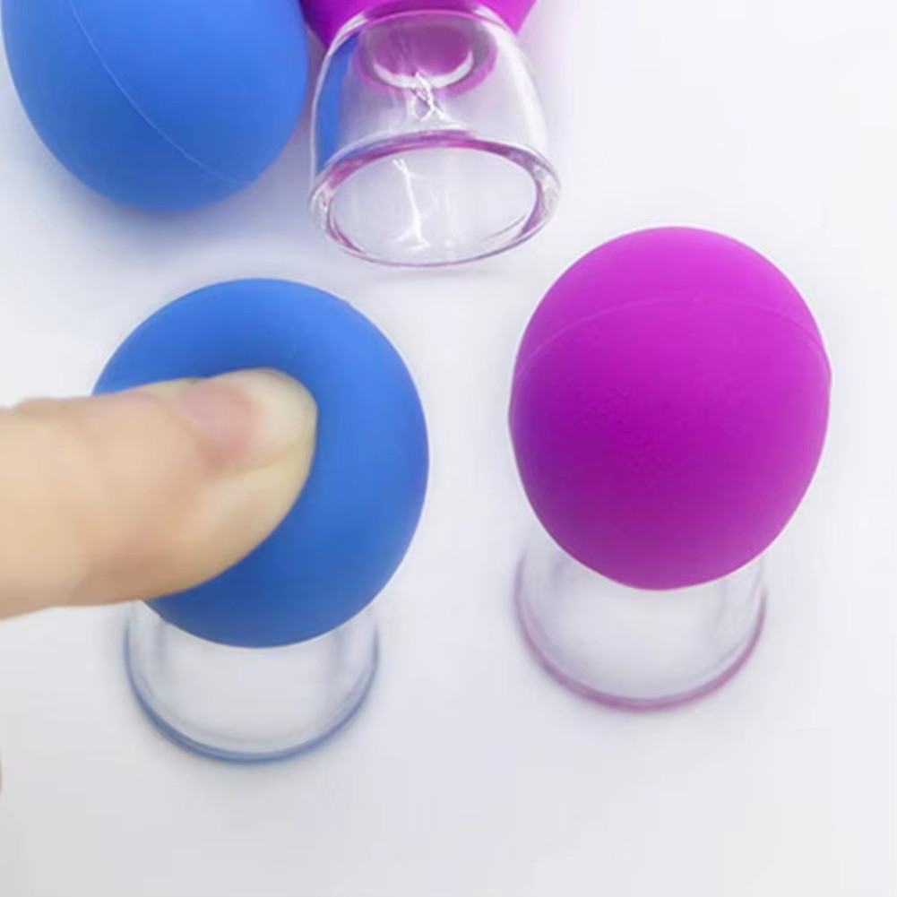 2/4 Pieces Facial Cupping Set Eye Face Vacuum Massage anti Cellulite Cup Silicon