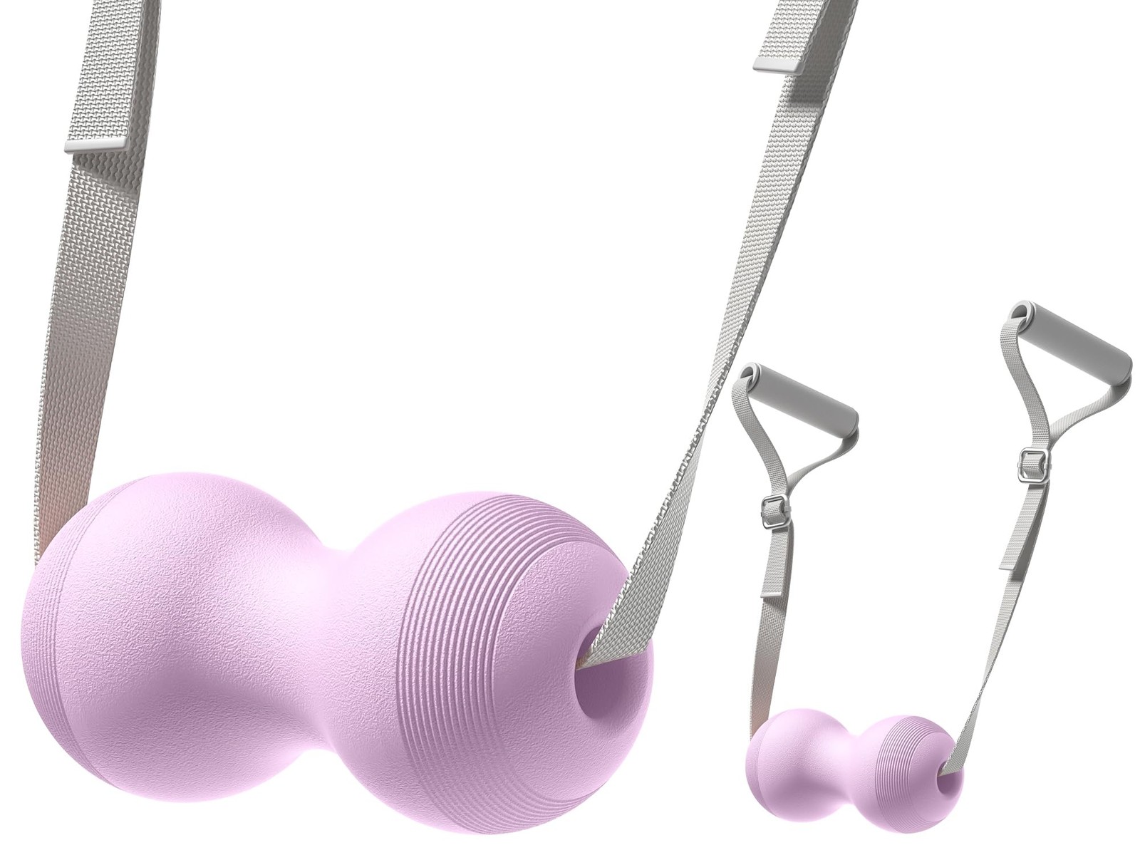 Peanut Massage Ball with Adjustable Strap & Handles- Double Lacrosse Myofasci…