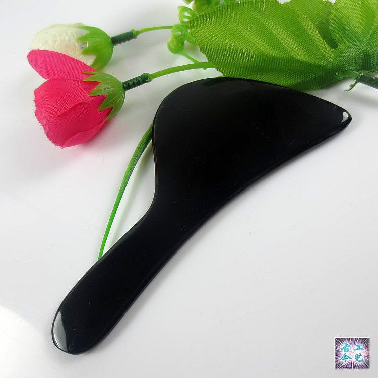 Natural Black Buffalo Horn Gua Sha Facial Beauty Massage Guasha Tool Freeship